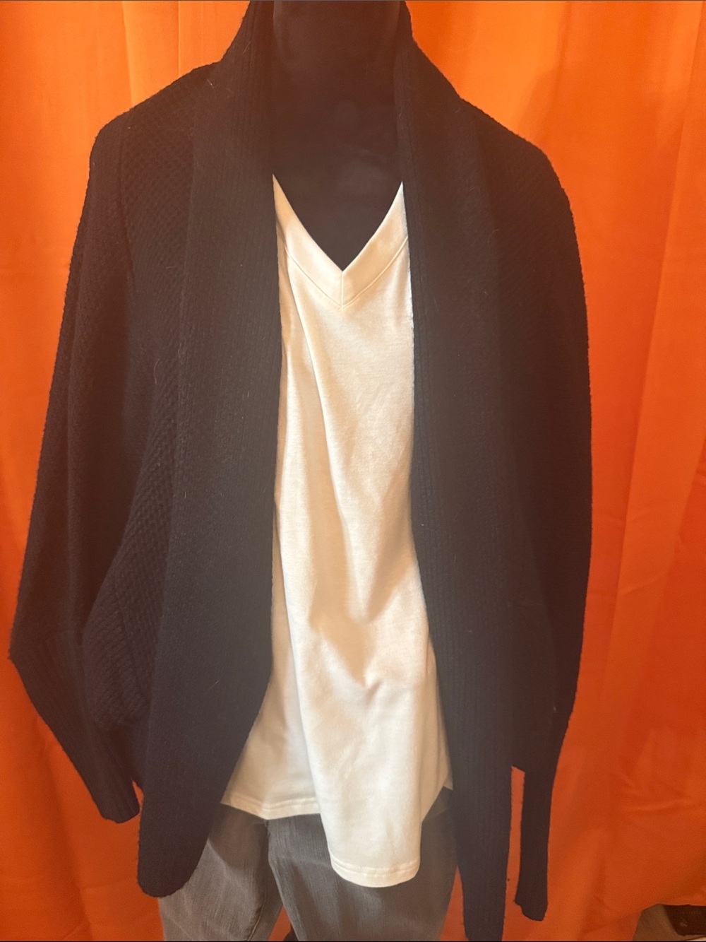 Black Open-Front Women's Cardigan Sweater - Brand